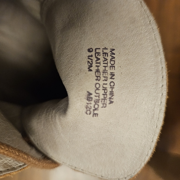 MICHAEL KORS Tan Suede Lace-Up Booties Sz 9.5 Platform High Heels - Picture 10 of 12